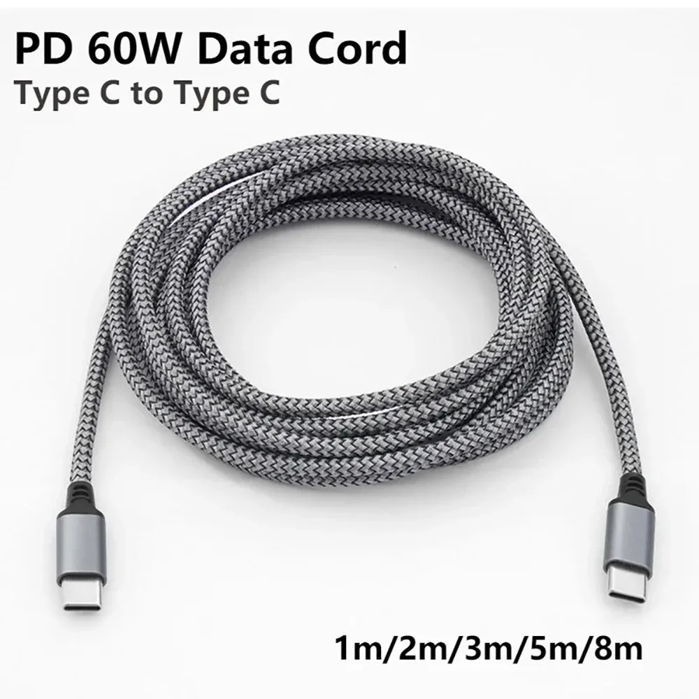 Câble USB-C vers USB-C 60W Power Delivery - Charge Rapide Universelle - Image 2
