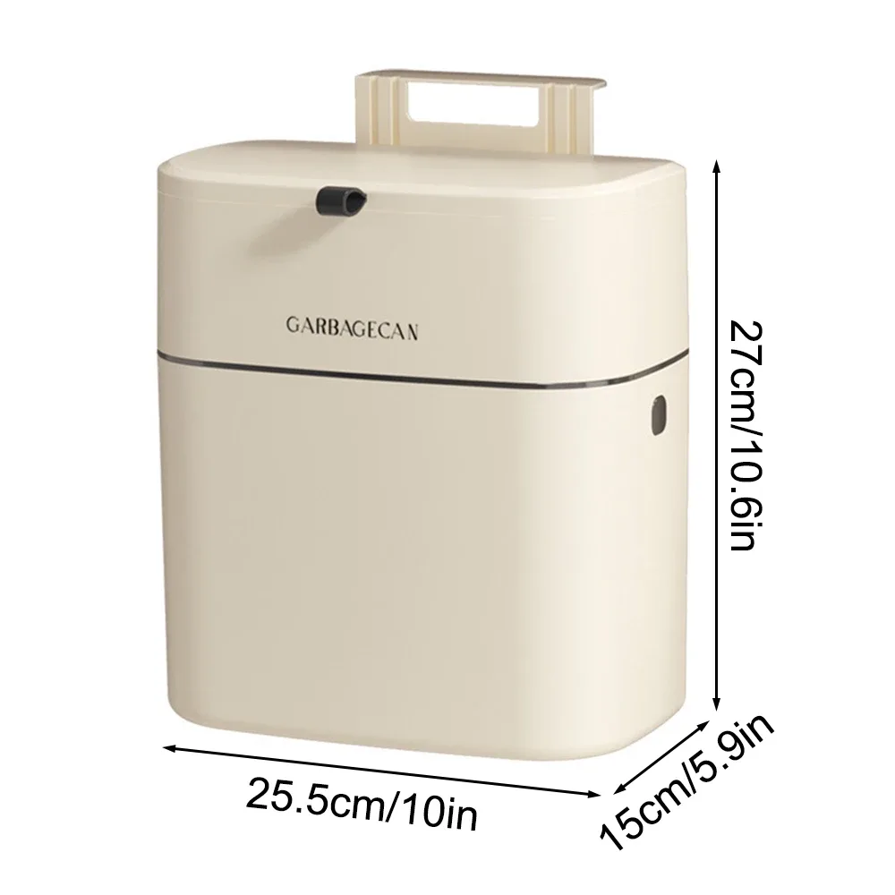 Poubelle de cuisine murale 8L avec couvercle - Fixation sans perçage - Image 5