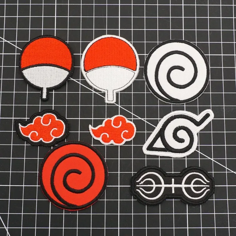 Écusson brodé Naruto à velcro pour vêtements et sacs - Image 1