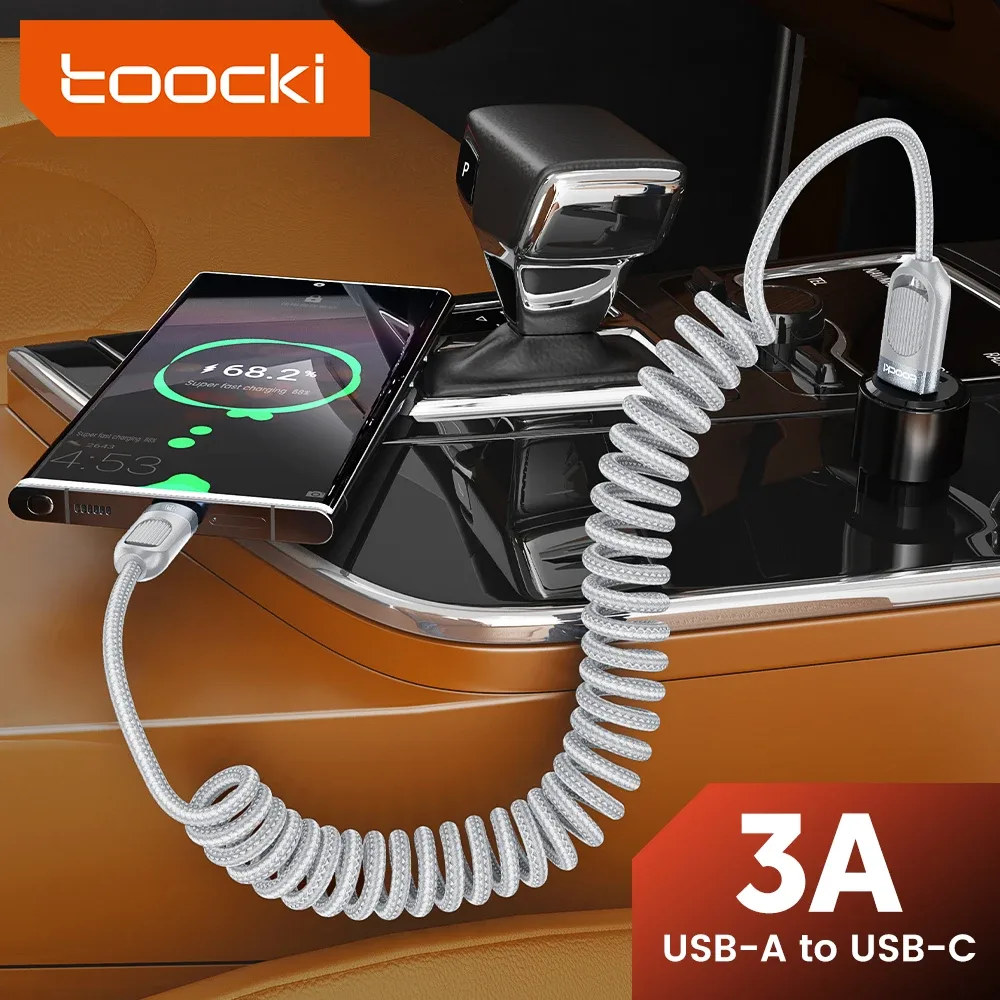 Toocki Câble USB-A vers USB-C 3A Charge Rapide, Tressé et Extensible, 1,5 m - Image 1