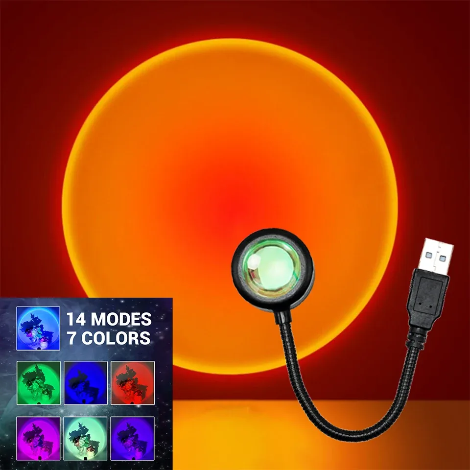 Veilleuse LED USB d'ambiance pour chambre, salon et décoration de fête
