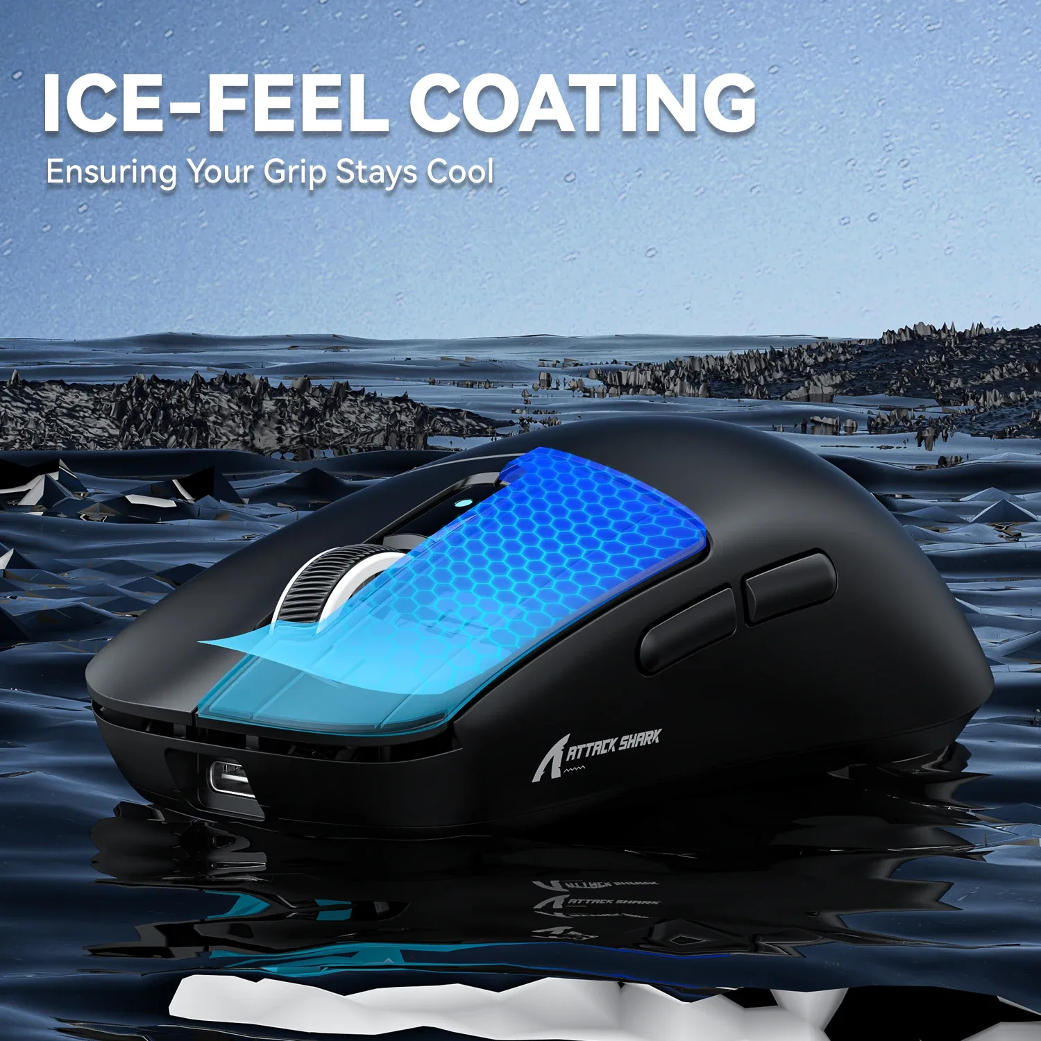 ATTACK SHARK R6 - Souris gamer sans fil ultralégère 39g, 8K Hz, Capteur PAW3950MAX, 42 000 DPI, Connexion Tri-mode (2,4 GHz/BT/Filaire) - Image 6
