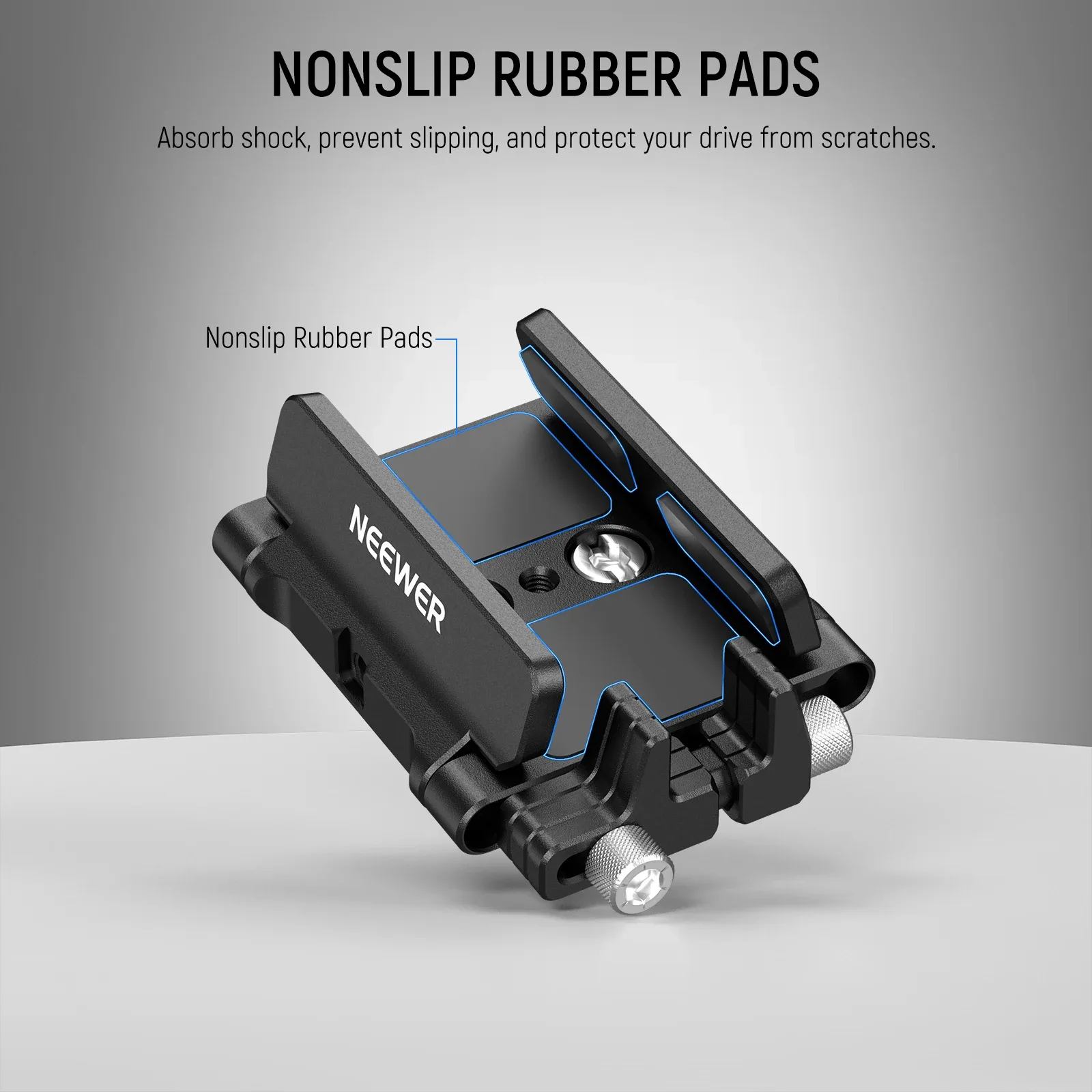 Support SSD NEEWER avec Pince Serre-Câble et Fixation Cold Shoe (1,6"-2,6"), Compatible avec Samsung T5/T7, SanDisk et SmallRig - Image 5