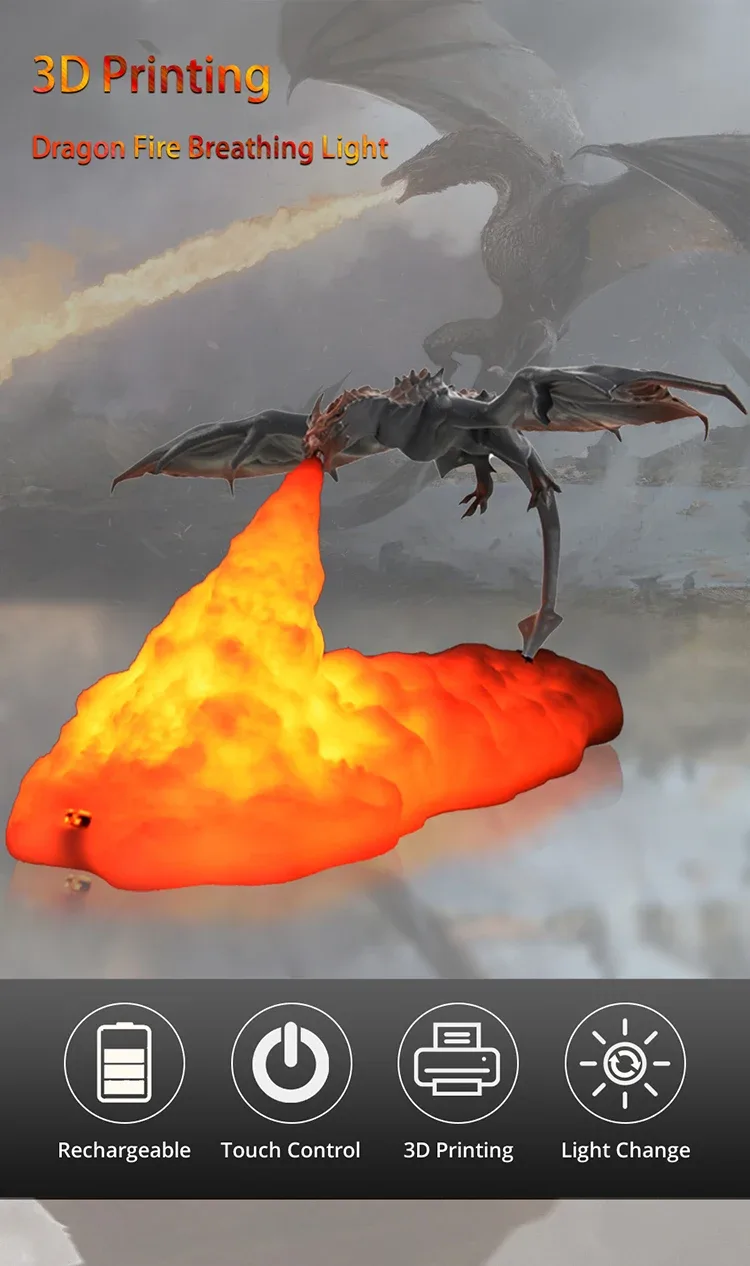 Lampe Dragon de Feu