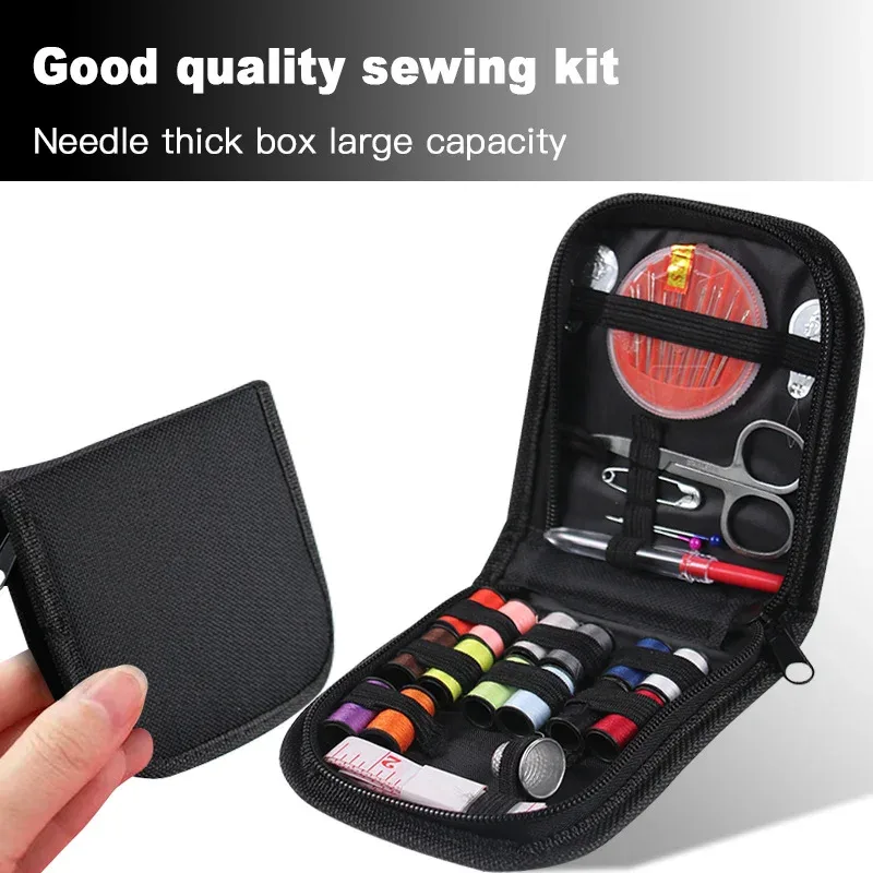 Kit de couture portable avec 14 bobines de fil - Image 1