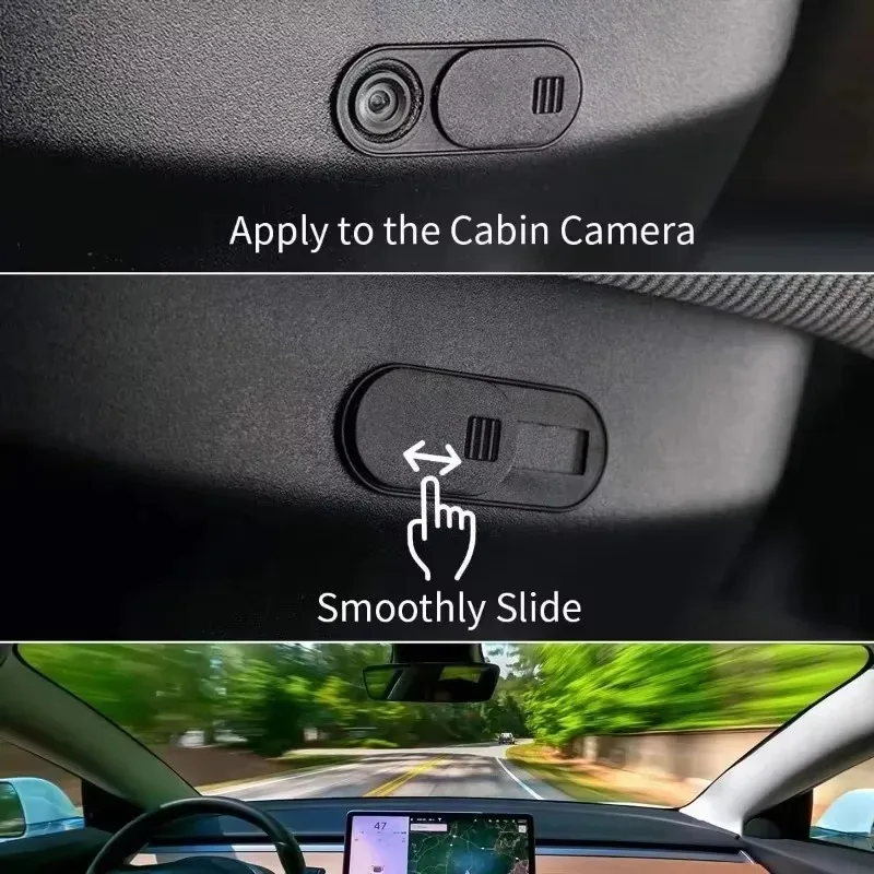 Cache-webcam coulissant ultra-fin pour ordinateur portable, tablette et Tesla Model 3/Y - Image 2