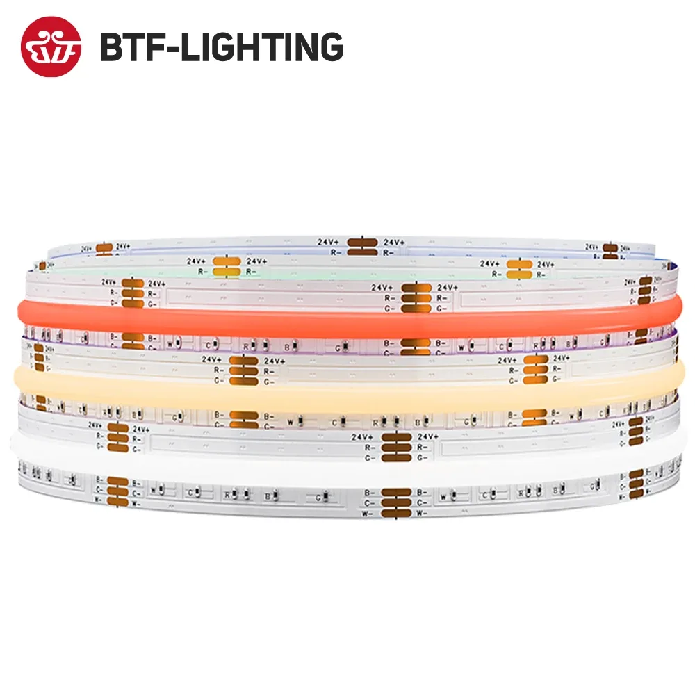 Ruban LED FCOB RGBCCT Flexible Haute Densité - 840 LED/m - 24V 16W/m - IRC90 - 12mm - Image 1