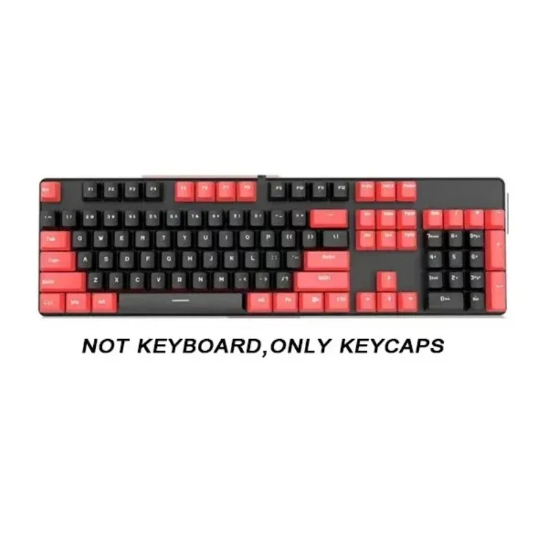 Set de 104 touches PBT double injection - Profil OEM - Blanc et Cyan - Rétroéclairé 21