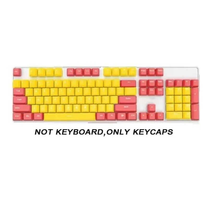 Set de 104 touches PBT double injection - Profil OEM - Blanc et Cyan - Rétroéclairé 13