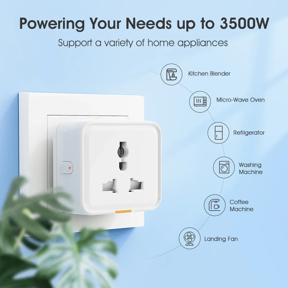Prise Connectée Zigbee Tuya 20A 3500W - Adaptateur Universel avec Suivi de Consommation - Image 5