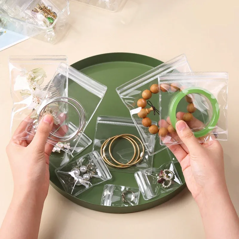 Lot de 50 pochettes à bijoux transparentes anti-ternissement 2