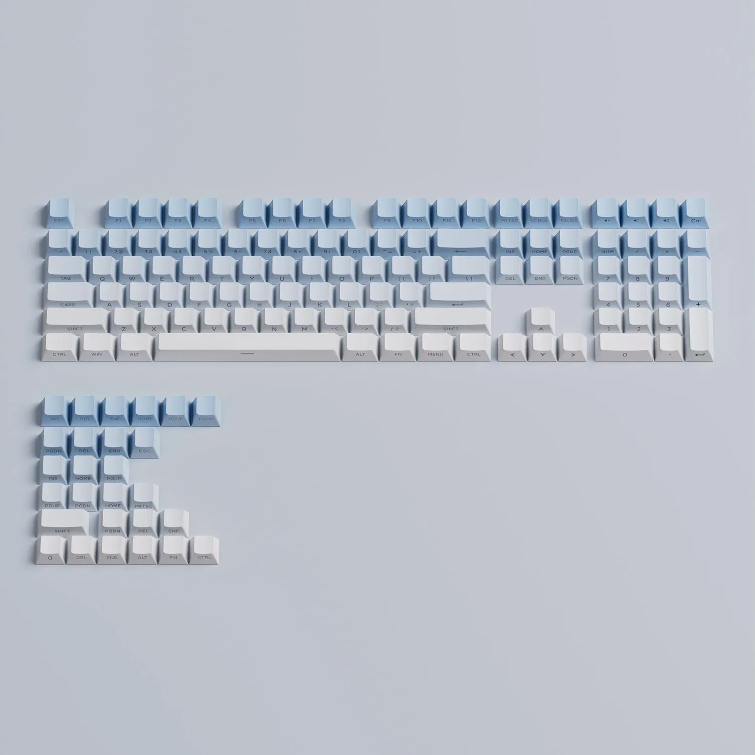 Akko - Set de Keycaps Dégradés PBT Double-Shot à Lettrage Latéral, Profil Cherry - 135 Touches - Image 1