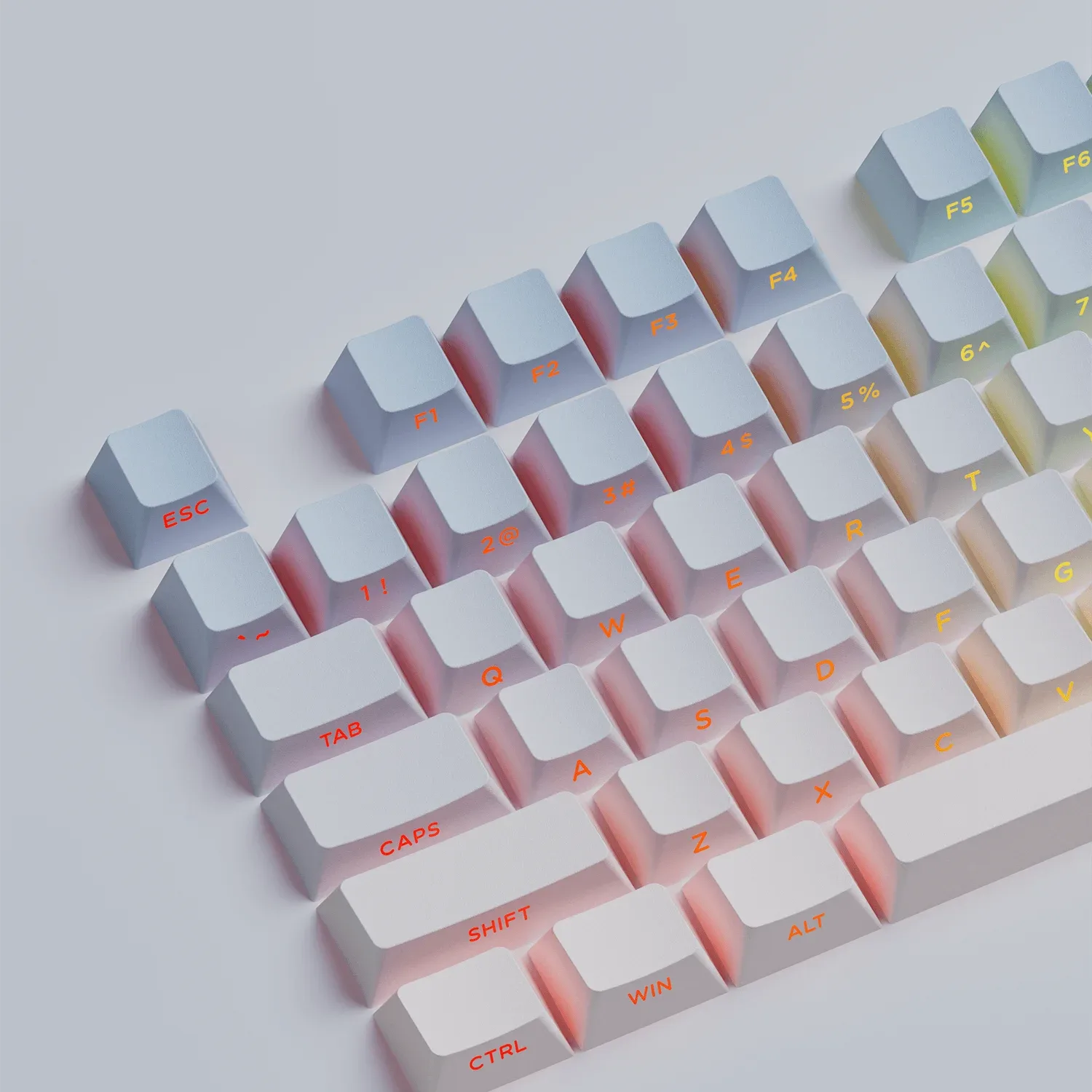 Akko - Set de Keycaps Dégradés PBT Double-Shot à Lettrage Latéral, Profil Cherry - 135 Touches - Image 2
