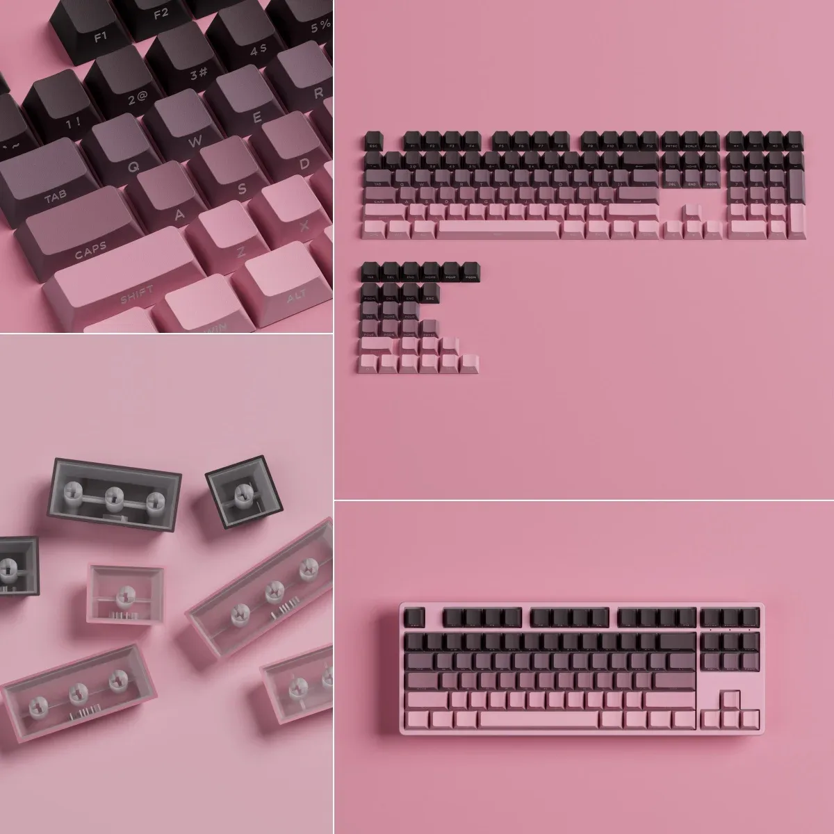 Dégradé Noir et Rose