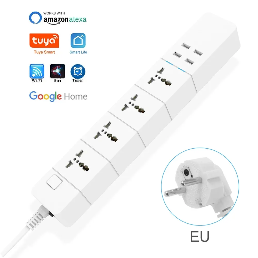 Multiprise intelligente Wi-Fi universelle avec 4 prises et 4 ports USB (16A) 19