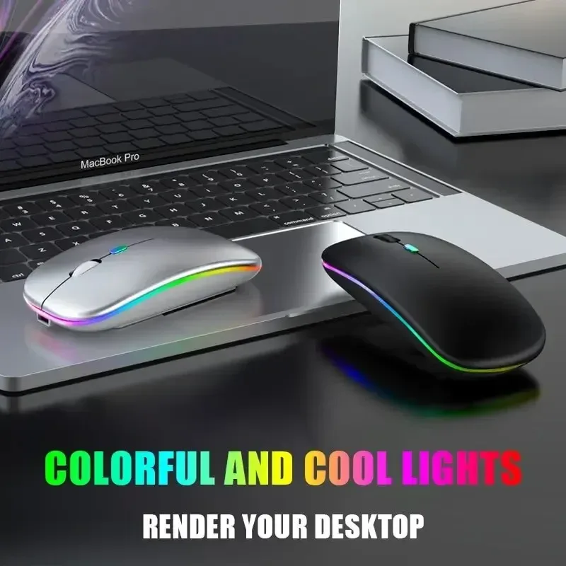 Souris de jeu sans fil rechargeable RGB - Ergonomique et silencieuse 3
