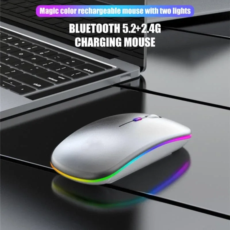 Souris de jeu sans fil rechargeable RGB - Ergonomique et silencieuse 4
