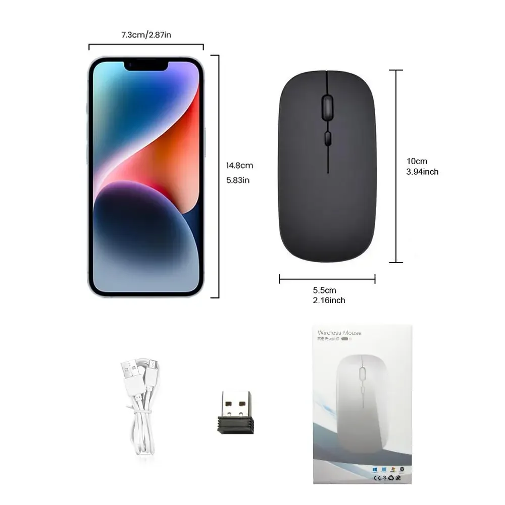 Souris de jeu sans fil rechargeable RGB - Ergonomique et silencieuse 2