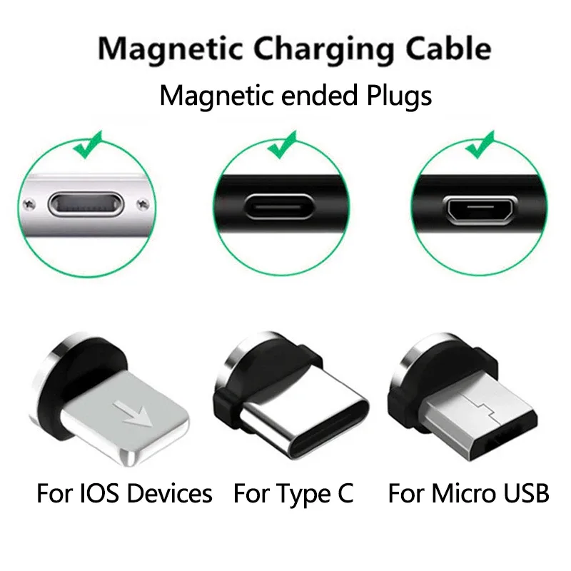 Lot de 6 embouts magnétiques de rechange (Micro USB, USB-C, Lightning) - Image 3