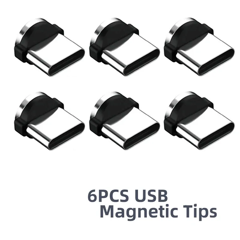 Lot de 6 embouts magnétiques de rechange (Micro USB, USB-C, Lightning) - Image 1