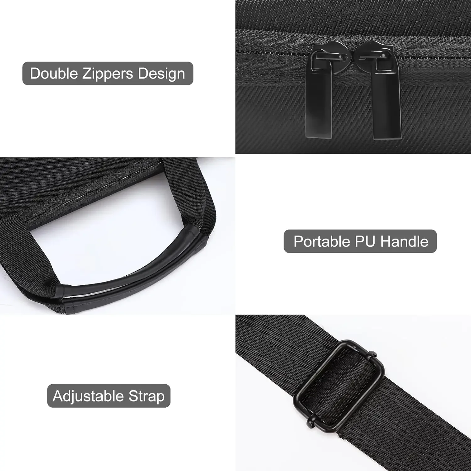 Sacoche rigide MOSISO pour ordinateur portable 15 à 18 pouces avec poche avant et bandoulière - Image 4