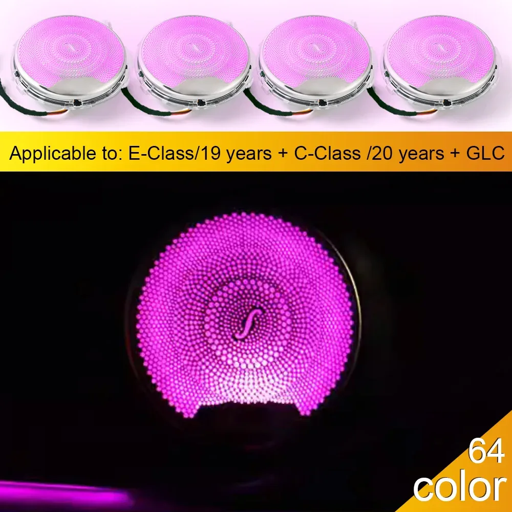Cache haut-parleur avec éclairage d'ambiance LED 64 couleurs pour Mercedes-Benz Classe C, E et GLC (W205, W213, X253) - Image 2