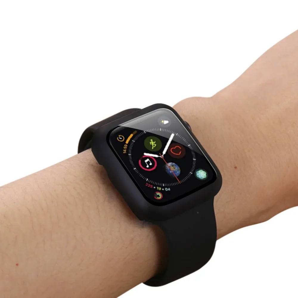 Coque de protection avec verre trempé pour Apple Watch Series 8, 7, 6, 5, 4, 3, SE (38/40/42/44 mm) - Image 3