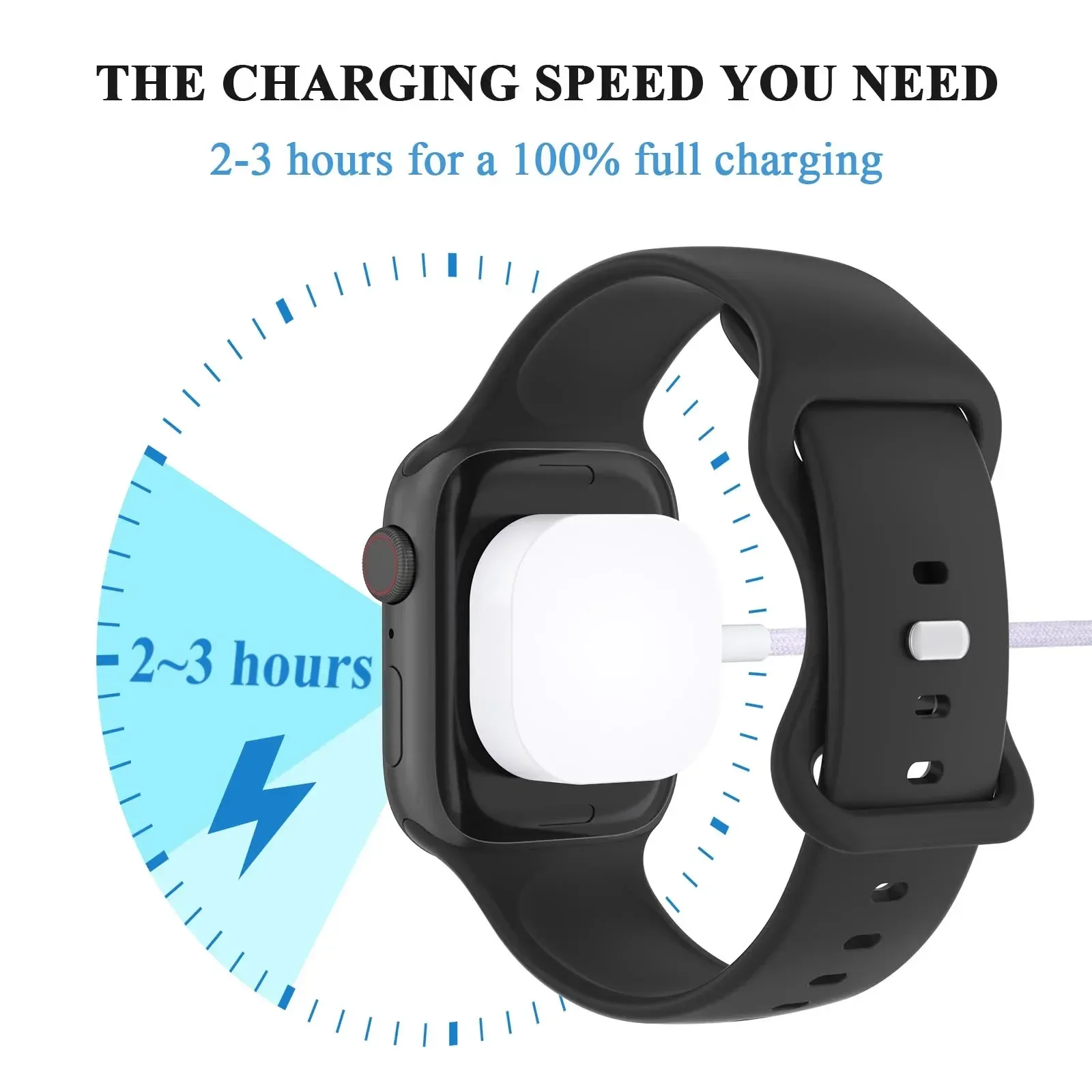 Câble de charge USB-C en nylon pour Apple Watch (Séries 2-9, SE & Ultra) - Image 2