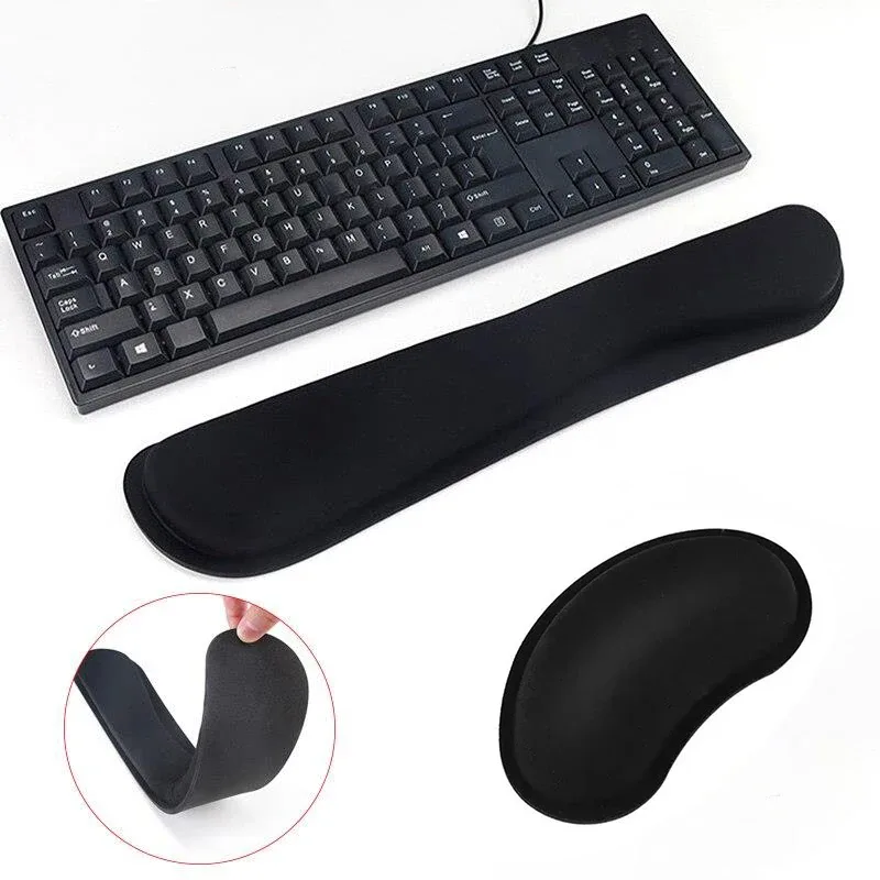 Repose-poignet ergonomique en mousse à mémoire de forme pour clavier et souris - Image 1