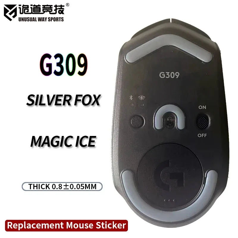 InusualWaySports - Patins de souris en PTFE pour Logitech G309 - Surface incurvée - Image 1