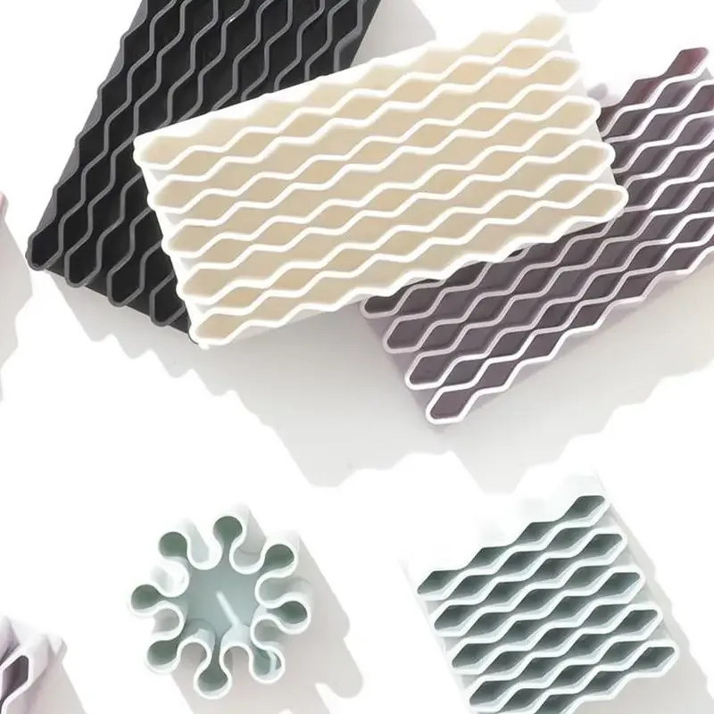 Porte-stylo et organisateur de bureau ondulé en silicone - Image 1
