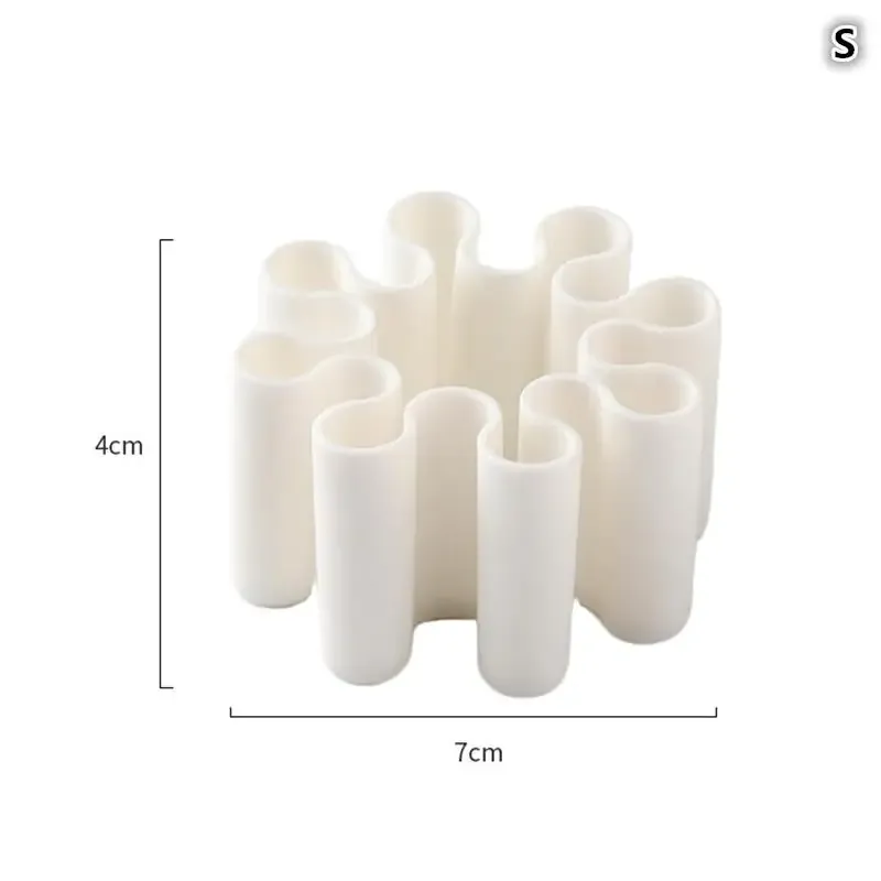 Porte-stylo et organisateur de bureau ondulé en silicone 15