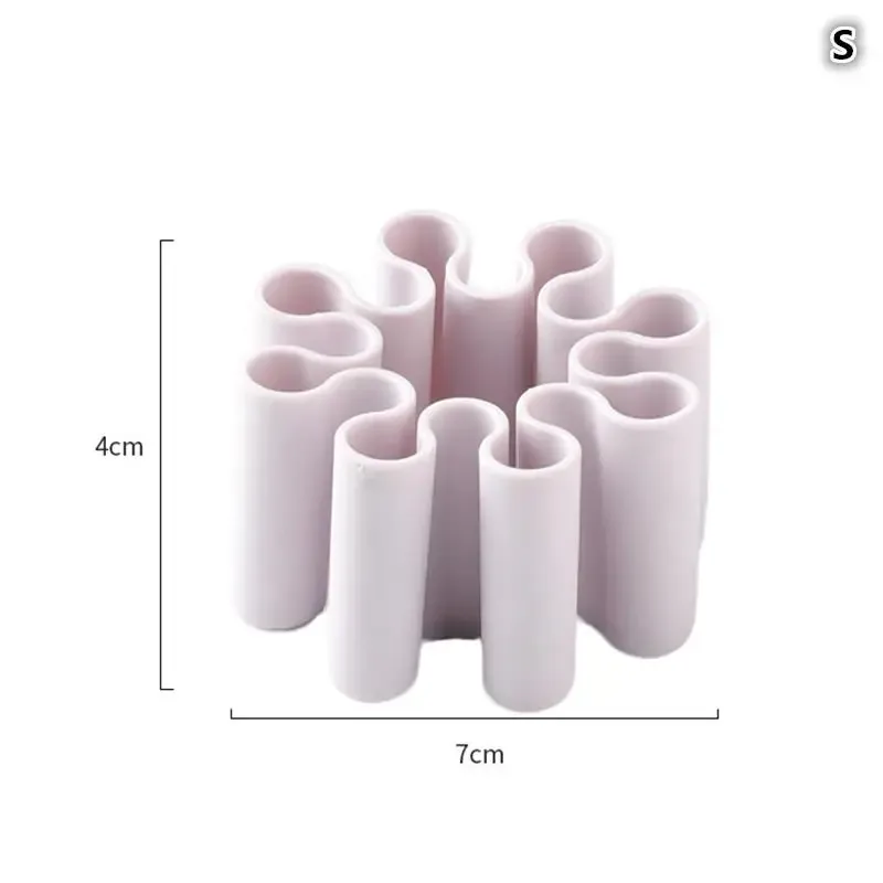 Porte-stylo et organisateur de bureau ondulé en silicone 12