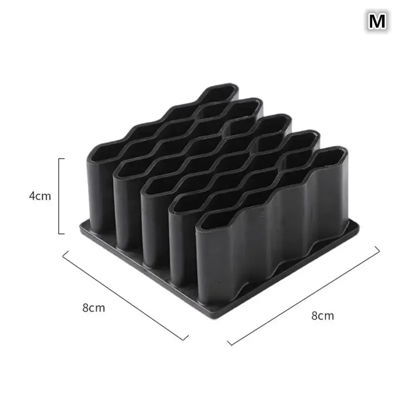 Porte-stylo et organisateur de bureau ondulé en silicone 18