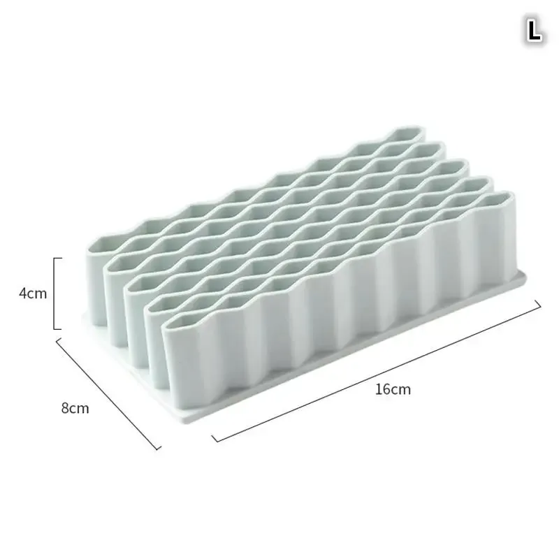 Porte-stylo et organisateur de bureau ondulé en silicone 20