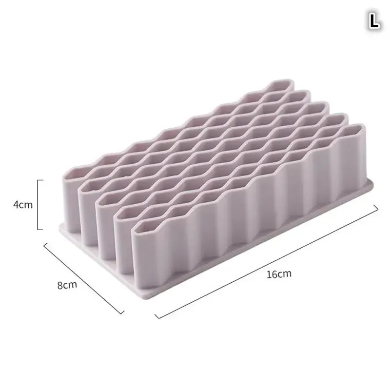 Porte-stylo et organisateur de bureau ondulé en silicone 21