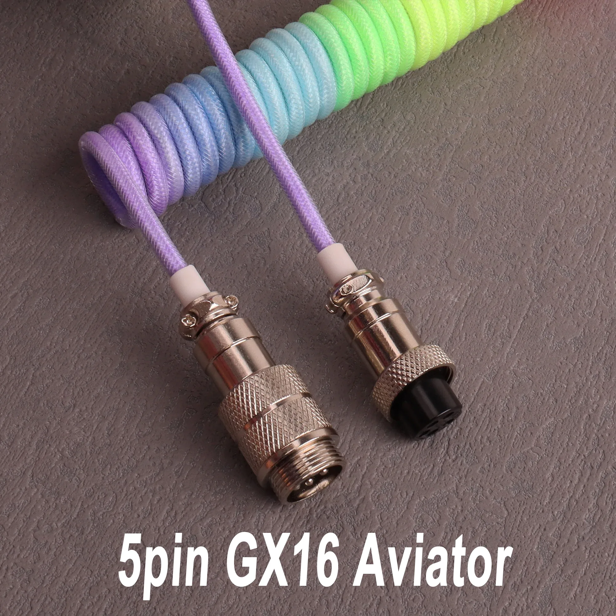 LANO - Câble de clavier en spirale avec connecteur aviateur GX16, USB vers Type-C - Image 4
