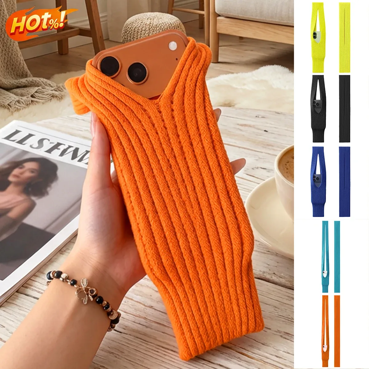 Mini sac à bandoulière tissé pour téléphone portable - Image 1