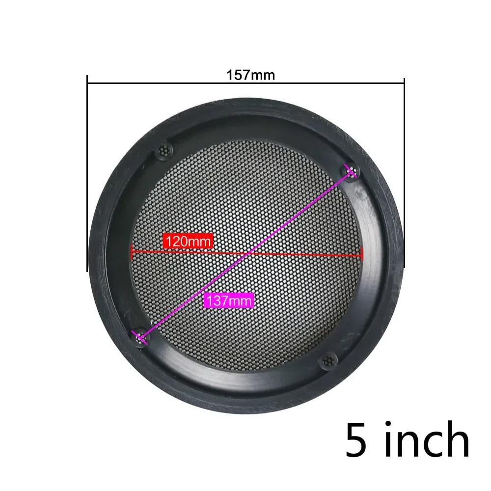 Grille de protection GHXAMP en maille noire pour haut-parleur et caisson de basses - 4, 5 et 6,5 pouces - Image 3