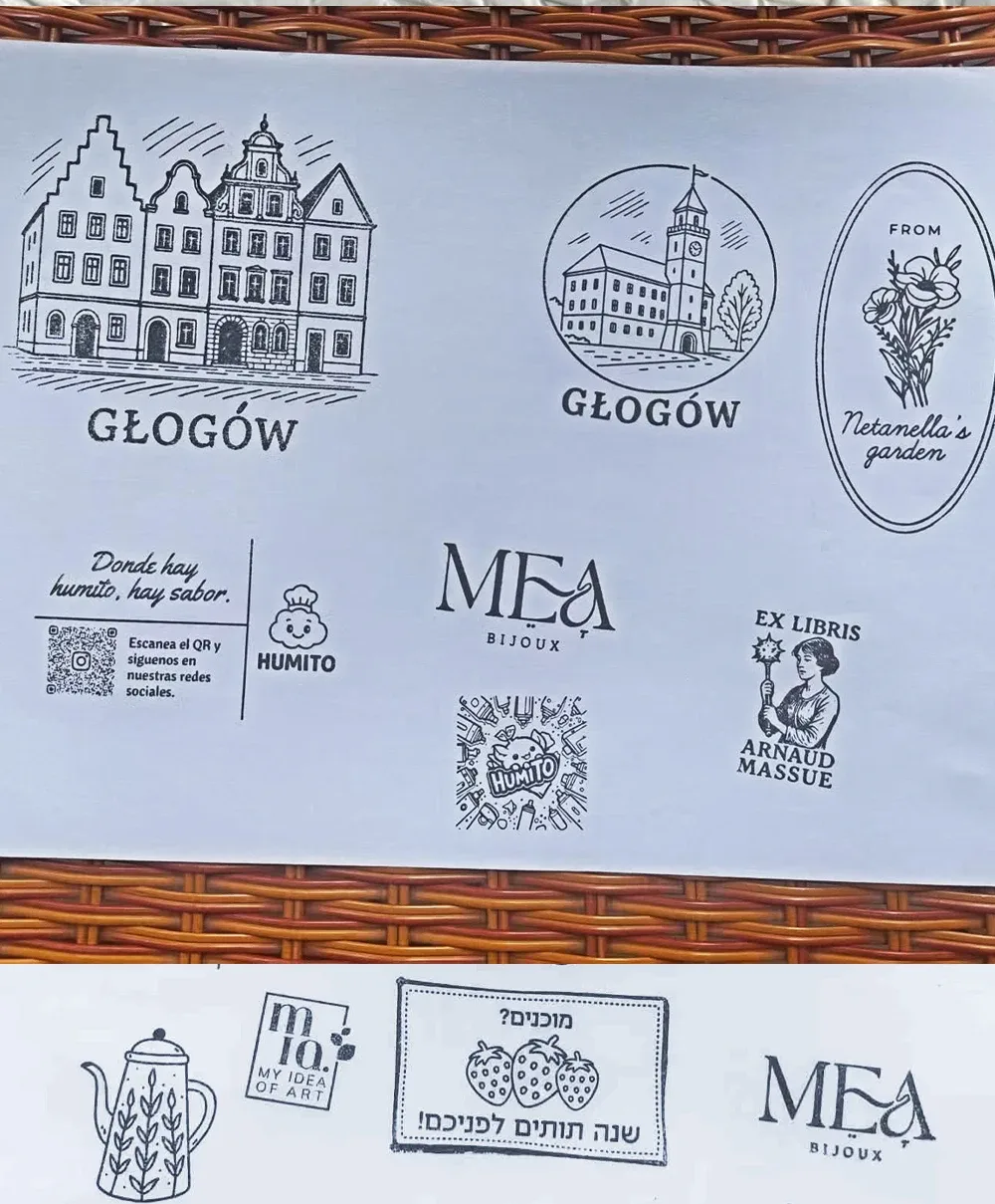 Tampon encreur personnalisé avec logo pour entreprise et mariage - Image 6