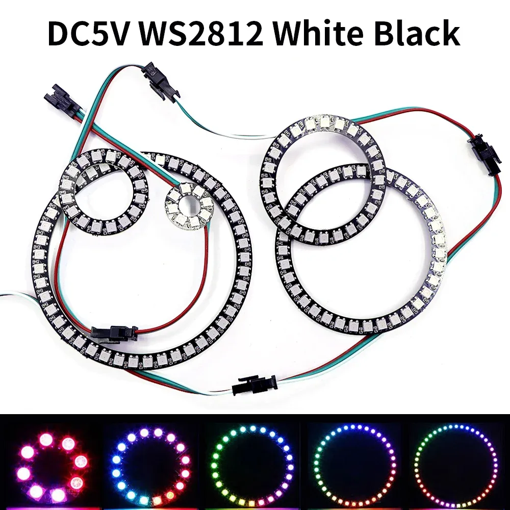 Anneau LED WS2812B Adressable Individuellement (8/12/16/24/35/42 LEDs) - SMD 5050 - 5V - Image 1