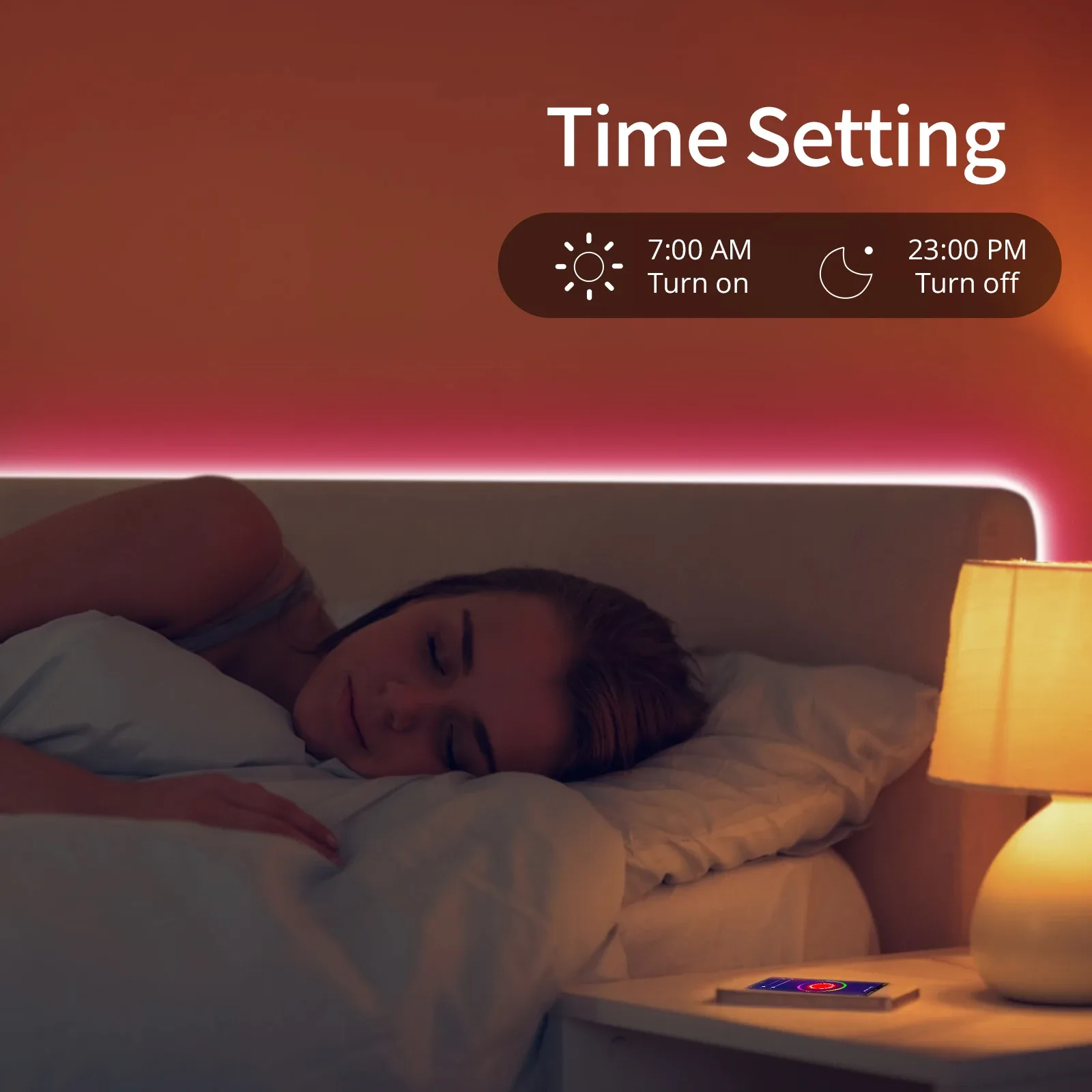 Ruban LED Néon Connecté RGB WiFi (12V-24V) avec Prise UE - Compatible Tuya & Smart Life - Image 6