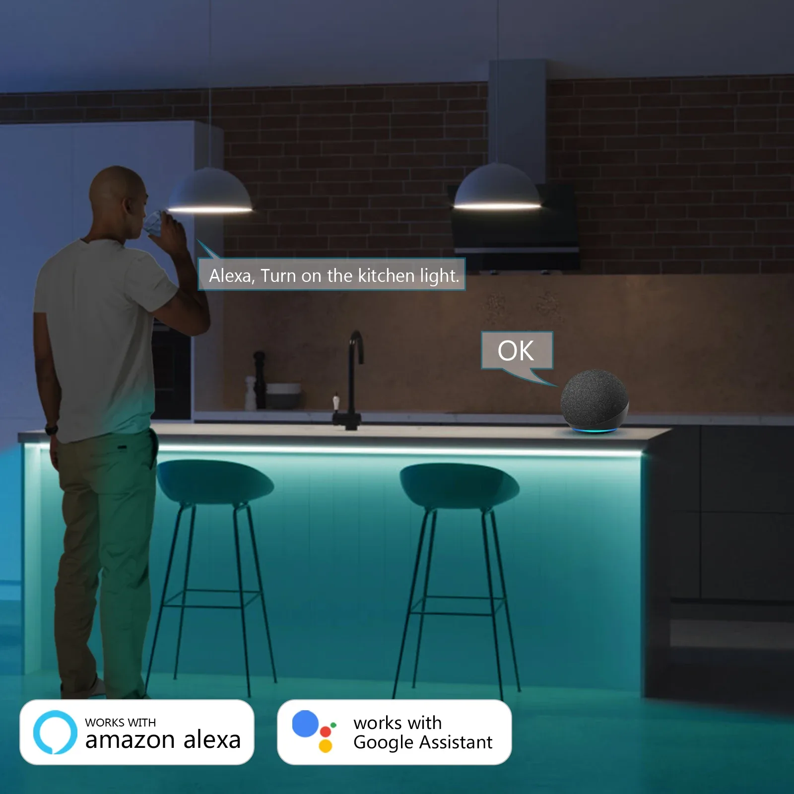 Ruban LED Néon Connecté RGB WiFi (12V-24V) avec Prise UE - Compatible Tuya & Smart Life - Image 4
