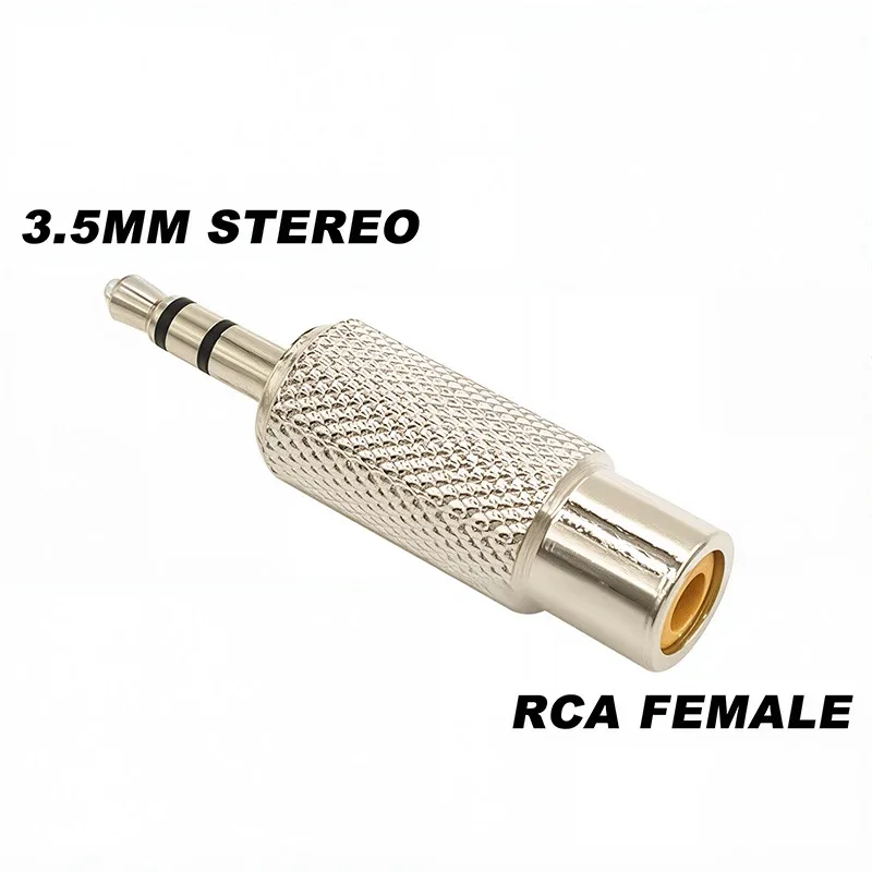 Lot de 5 adaptateurs audio Jack 6,35 mm mâle vers 3,5 mm femelle 24