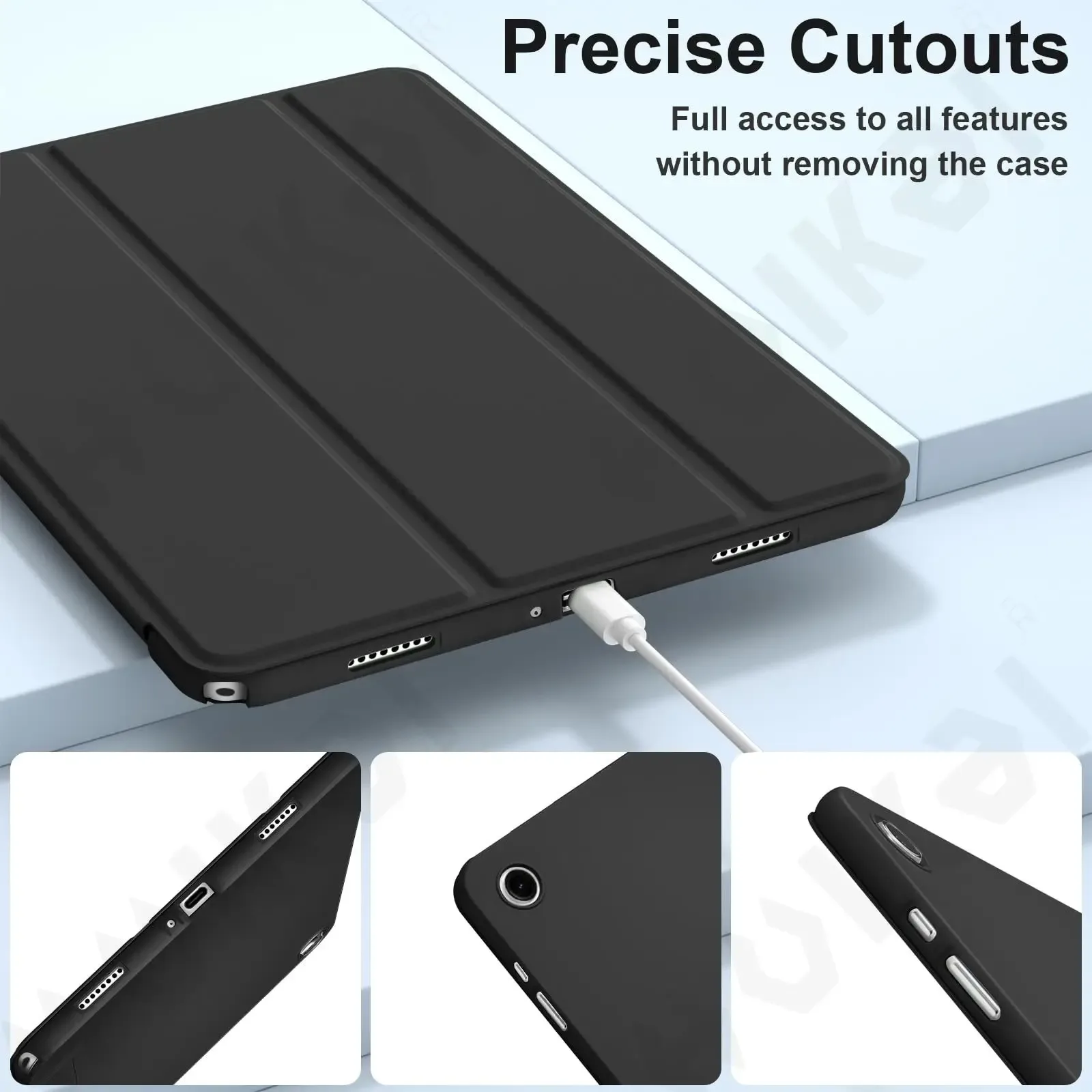 Coque Ultra-fine Translucide pour Samsung Galaxy Tab A11 / S11 / S10 FE Plus avec Support Pliable et Veille/Réveil Automatique - Image 4