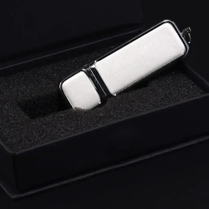 Clé USB 2.0 JASTER en cuir personnalisable avec impression de logo en couleur - Image 4