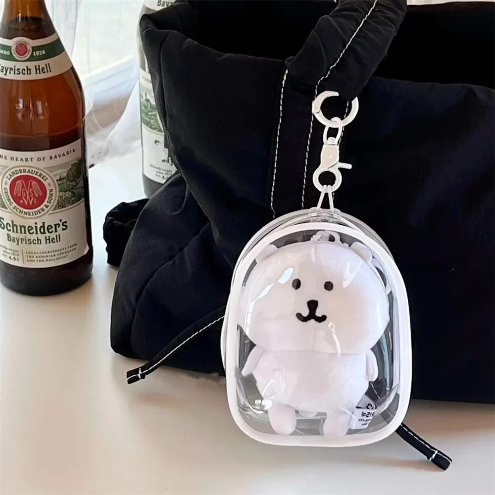 Sac de rangement transparent en PVC pour figurines avec porte-clés (12 cm) - Image 4