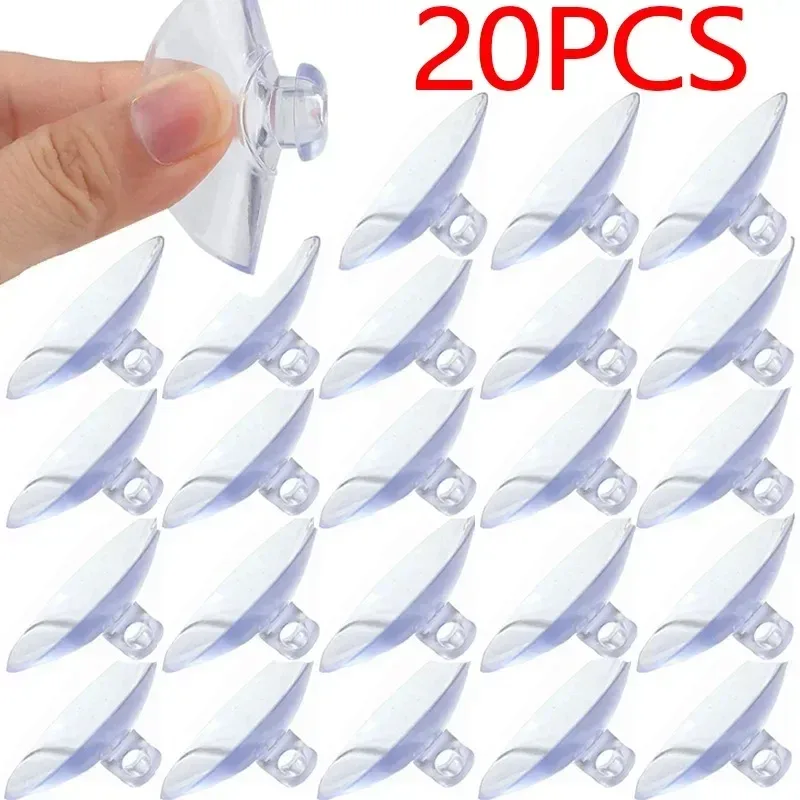 Ventouses Transparentes à Tête de Champignon pour Vitres et Salle de Bain - Image 1