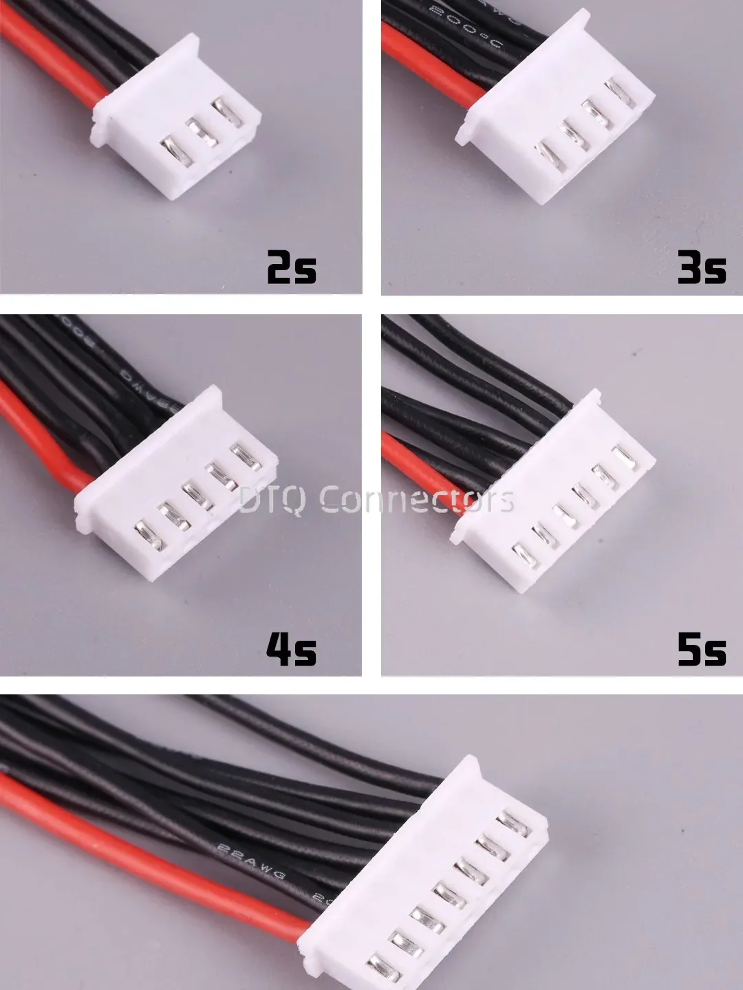Câble d'extension de charge JST-XH 2,54 mm pour batterie LiPo - Silicone 22AWG (1S-7S) - Image 4