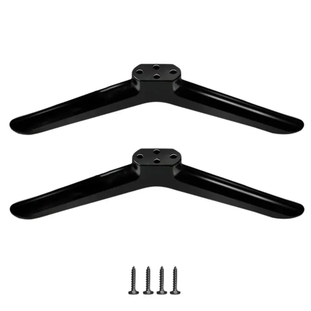Pieds de support TV universels avec vis - Noir - Image 1